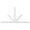 Ekena Millwork Saratoga Architectural Grade PVC Gable Bracket, 96"W x 52"H x 4"D x 4"F, 13/12 Pitch GBP096X52X0404SAR00 - alternate 3